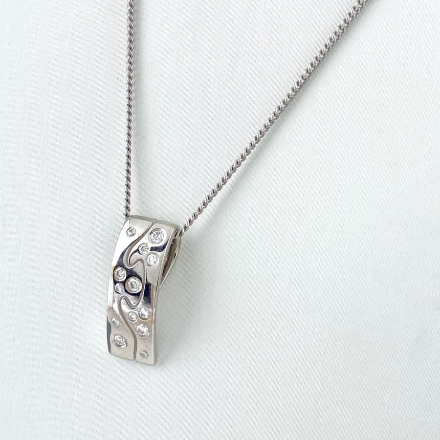 ジョージジェンセン Georg Jensen フュージョン ネックレス WG 
