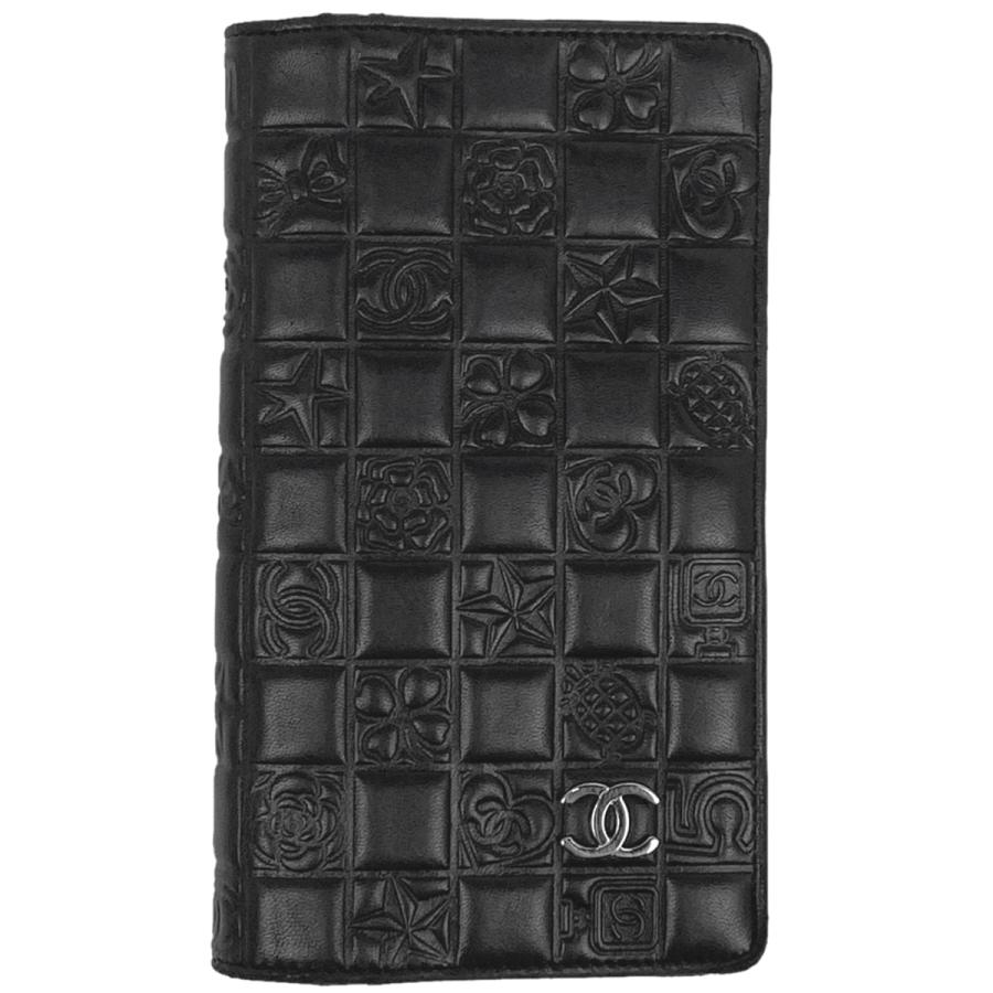 シャネル CHANEL アイコンライン 二つ折り 長財布 ココマーク カメリア 
