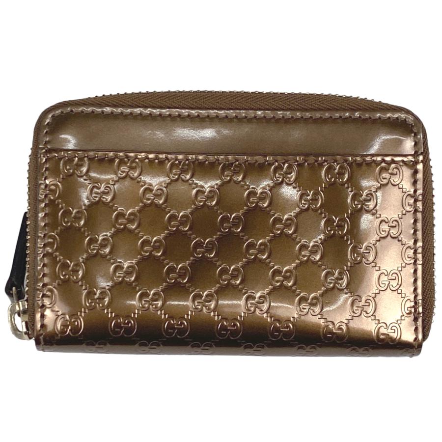 GUCCI グッチ マイクログッチシマ カードケース キーホルダー エナメル 