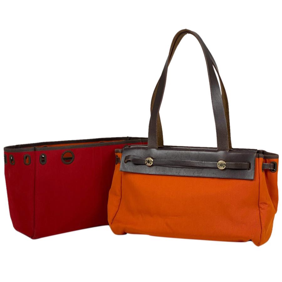 エルメスエールバックカバスオレンジ&レッド2WAY