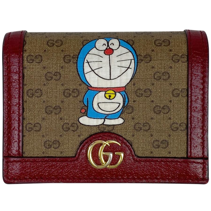 グッチ GUCCI マイクロGG柄 コンパクト ウォレット ドラえもん 二 