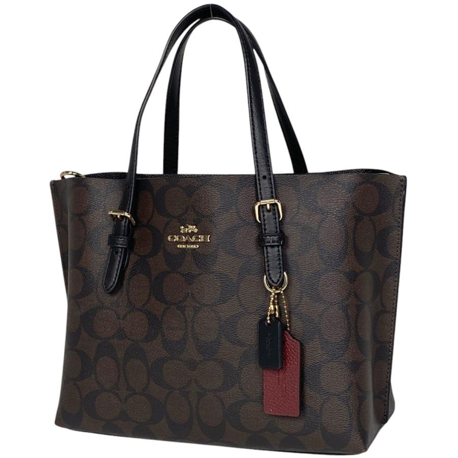 COACH ダークブラウン シグネチャー 2Way バッグ