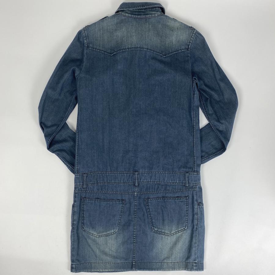 グッチ GUCCI デニム シャツ ワンピース GG柄 シェリーライン ウェブ 