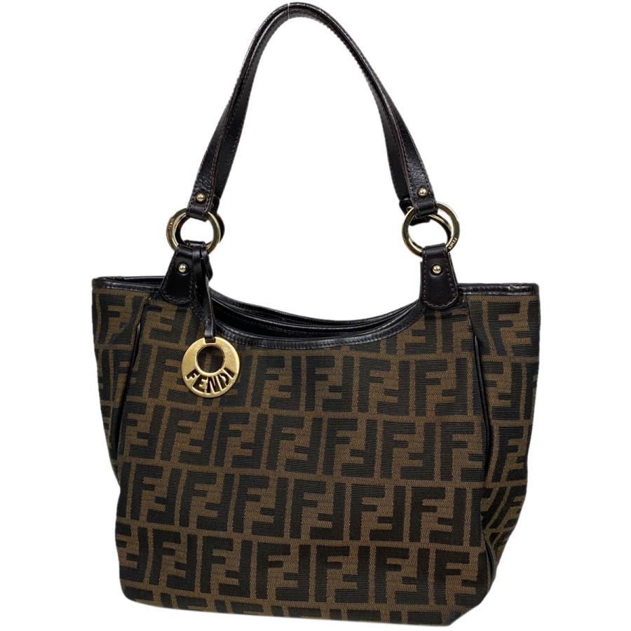 フェンディ FENDI ズッカ柄 ハンドバッグ ロゴ トートバッグ 