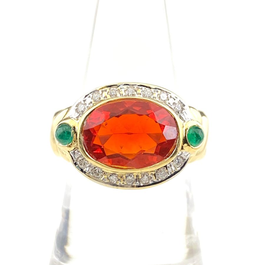 Ponte Vecchio ポンテヴェキオ ファイアオパール デザインリング YG  