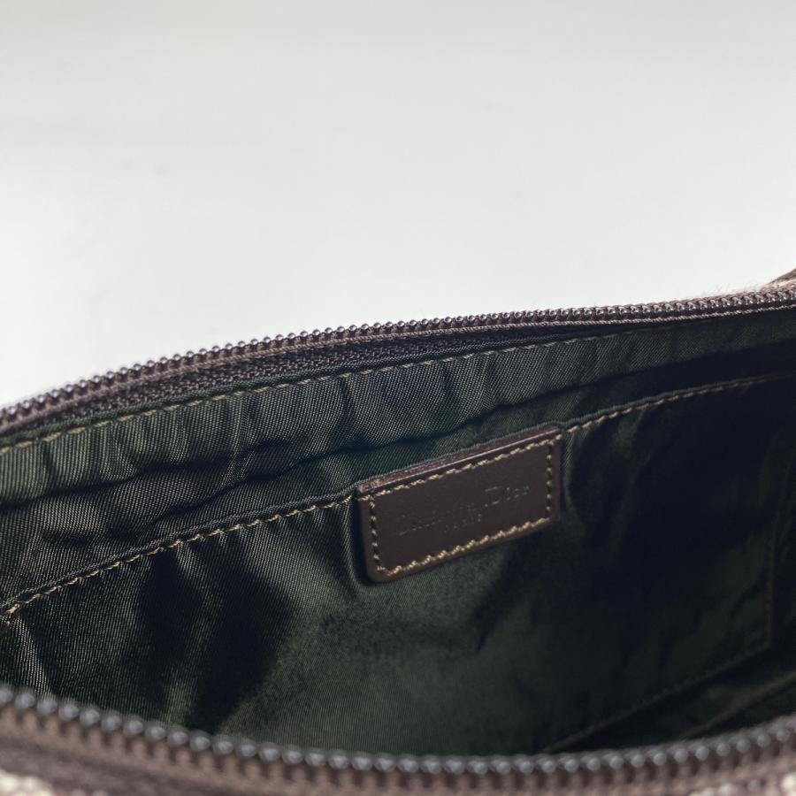 良品 2114 Christian Dior ポーチ ミニトロッター ブラウン 良品 2114 Christian Dior ポーチ ミニトロッター ブラウン