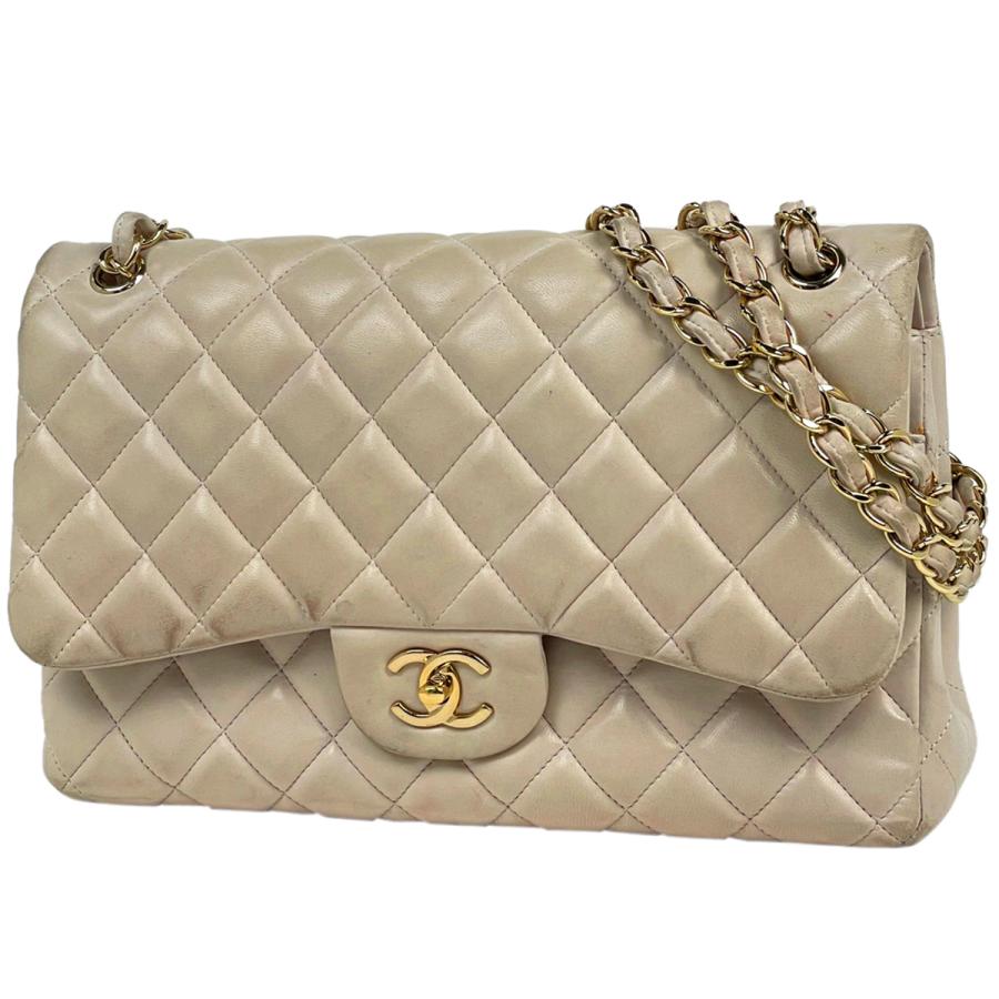 CHANEL シャネル デカ マトラッセ Wフラップ チェーン ショルダー  