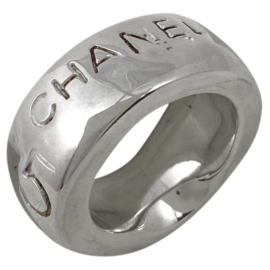 CHANEL シャネル ロゴ リング カンボン 指輪 11.5号 シルバー925 CHANEL シャネル ロゴ リング カンボン 指輪 11.5号 シルバー925