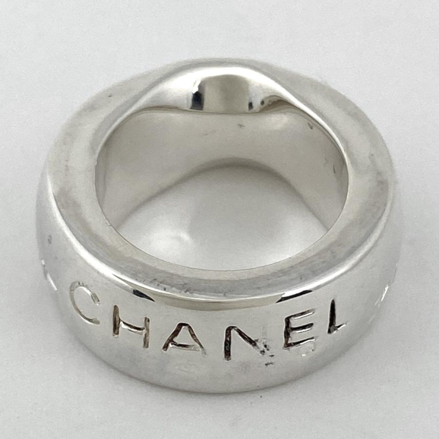CHANEL シャネル ロゴ リング カンボン 指輪 11.5号 シルバー925 CHANEL シャネル ロゴ リング カンボン 指輪 11.5号 シルバー925