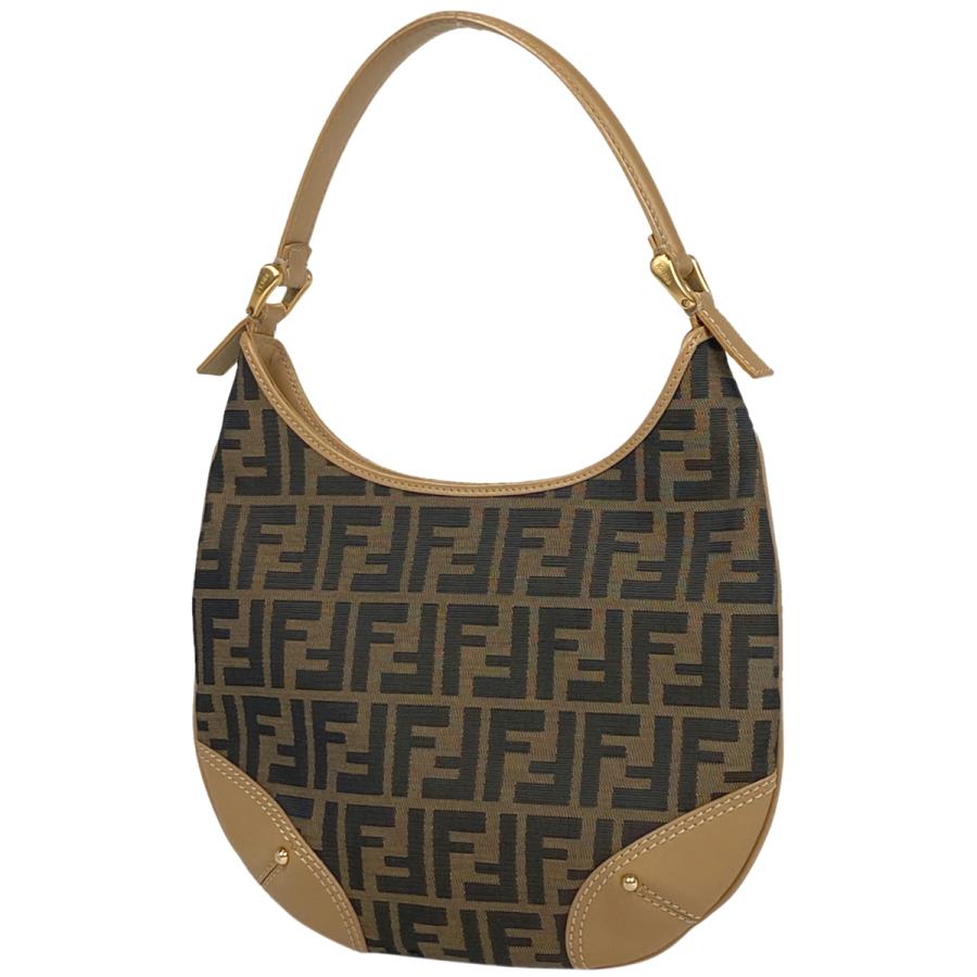 FENDI フェンディ ズッカ柄 ショルダーバッグ ハンドバッグ キャンバス  