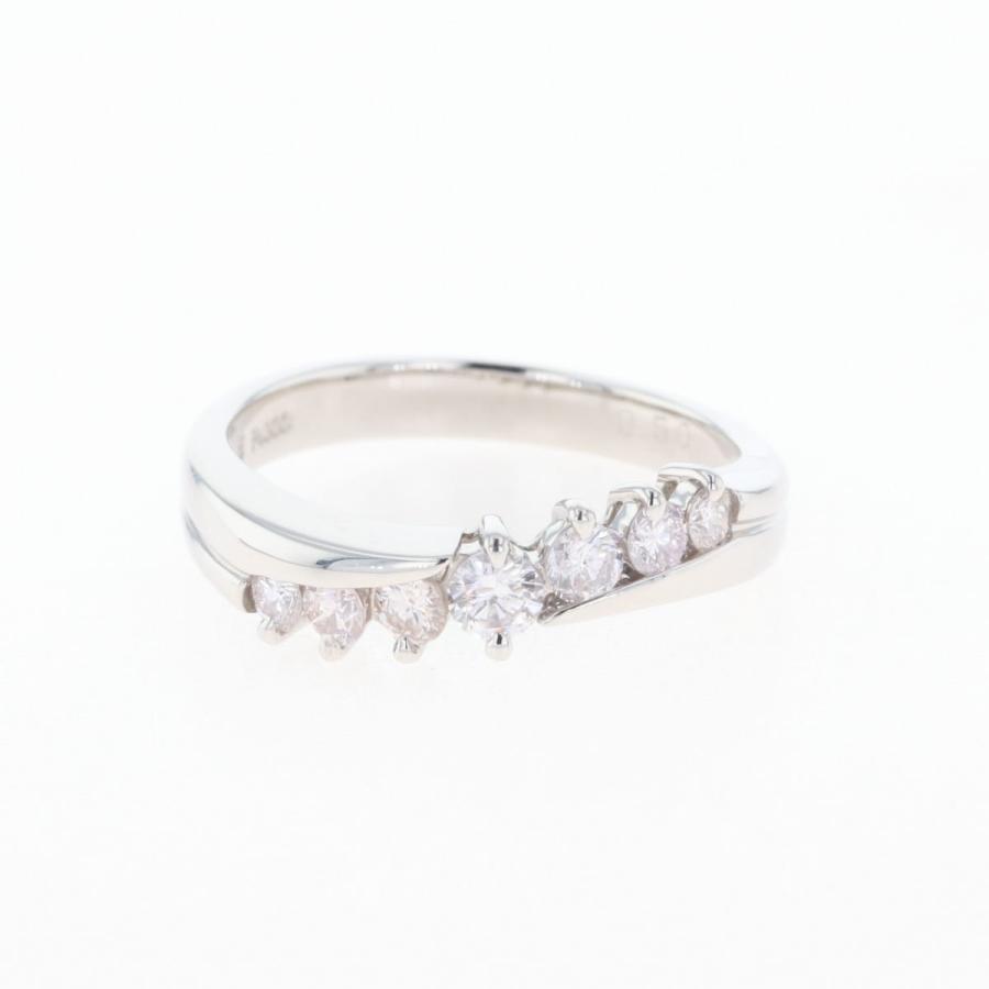 メレダイヤ デザインリング プラチナ 指輪 リング 13号 Pt900  