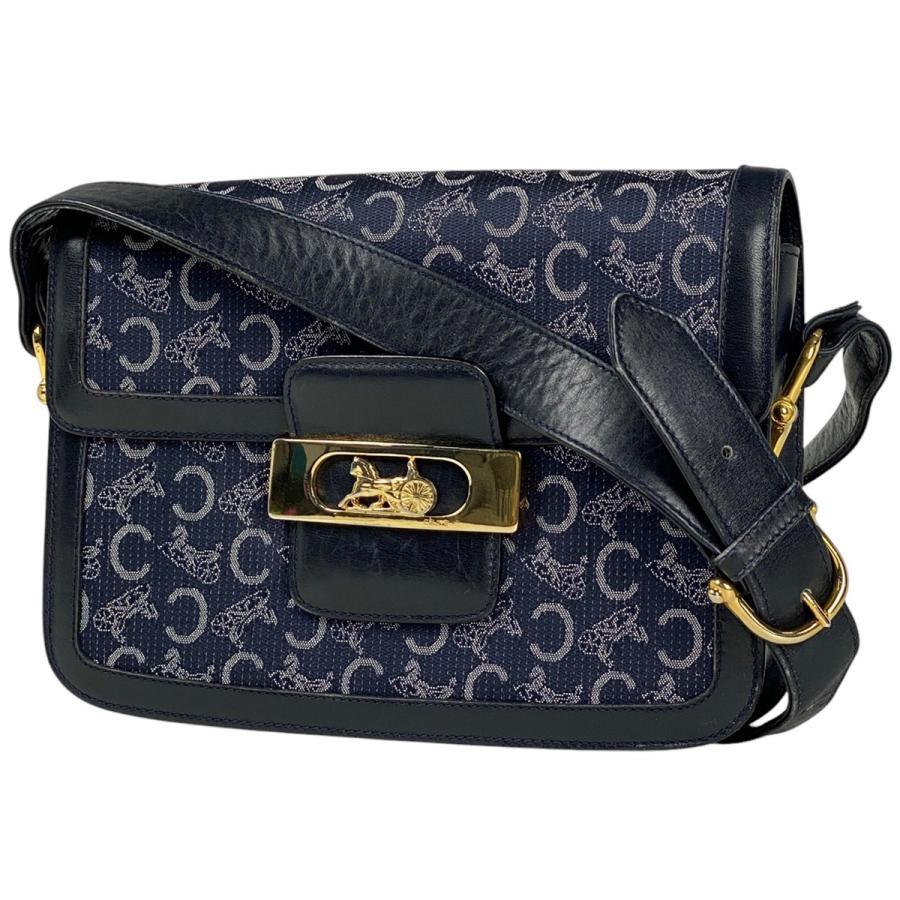 CELINE セリーヌ Cマカダム柄 ショルダーバッグ 馬車金具 CELINE セリーヌ Cマカダム柄 ショルダーバッグ 馬車金具