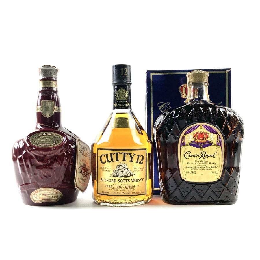 【古酒】Seagram's Crown  ウイスキー 3本 古酒】Seagram's Crown Royal ウイスキー 3本