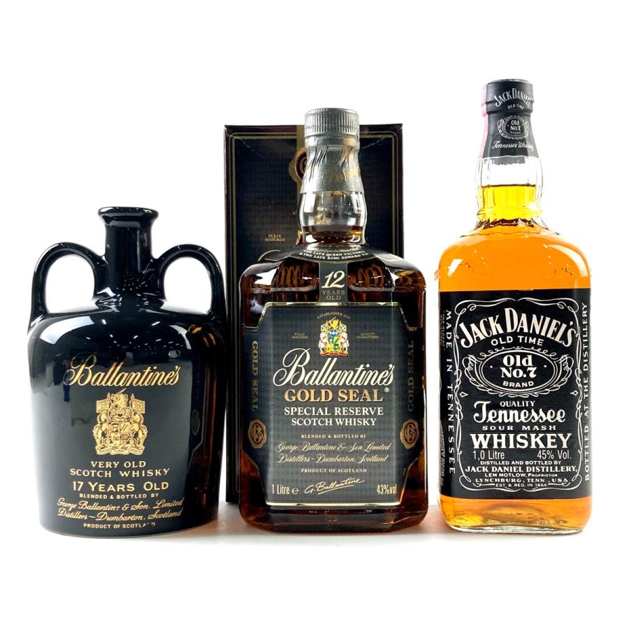 ジャックダニエル他ウイスキー3本セット 3本 バランタイン ジャックダニエル スコッチ アメリカン 1000ml