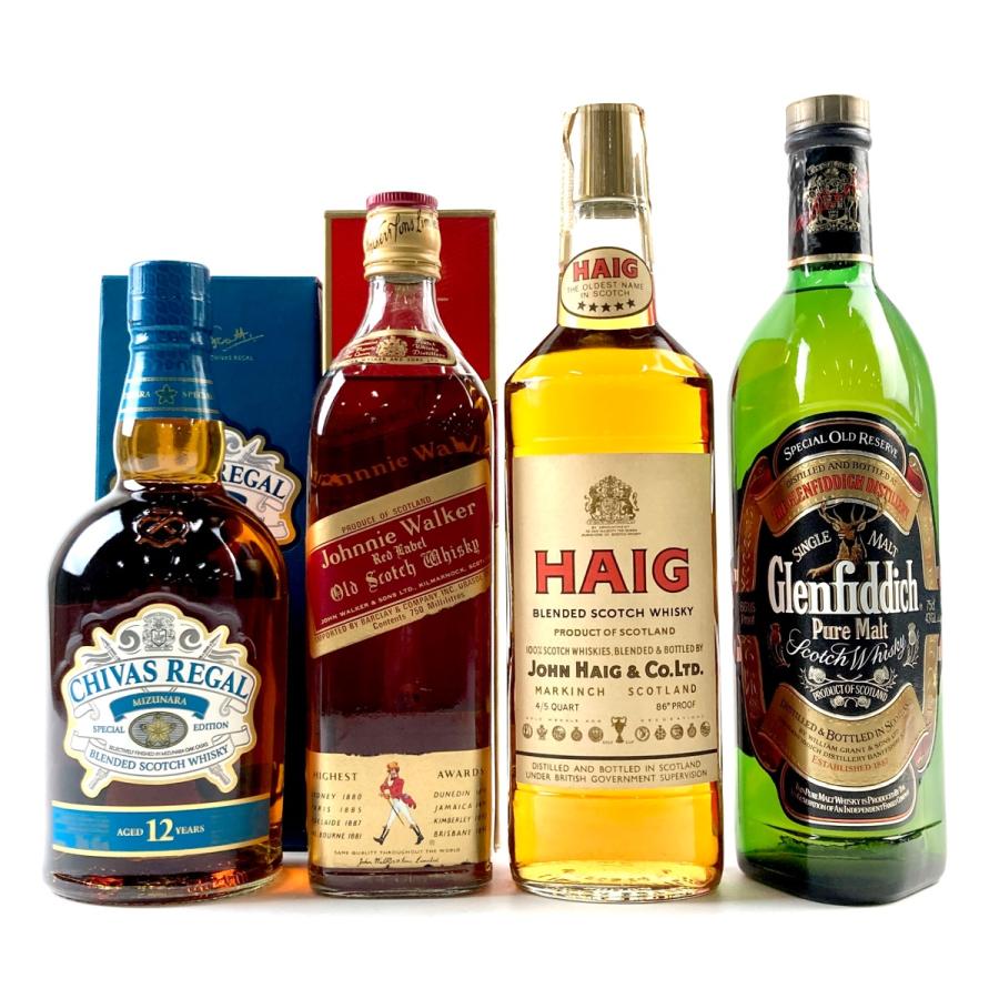 4本 スコッチ 750ml ウイスキー セット 古酒 : リユースセレクト