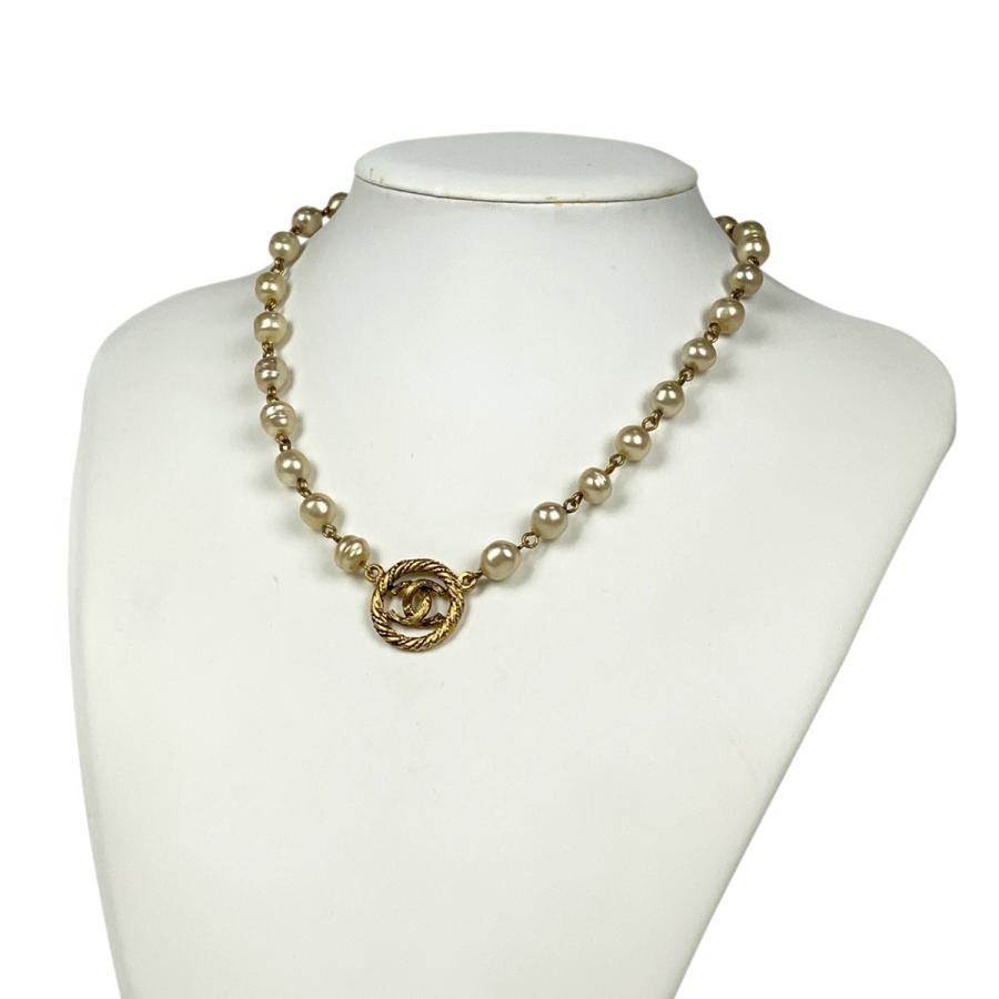 シャネル CHANEL ココマーク フェイクパール ネックレス ネックレス GP 