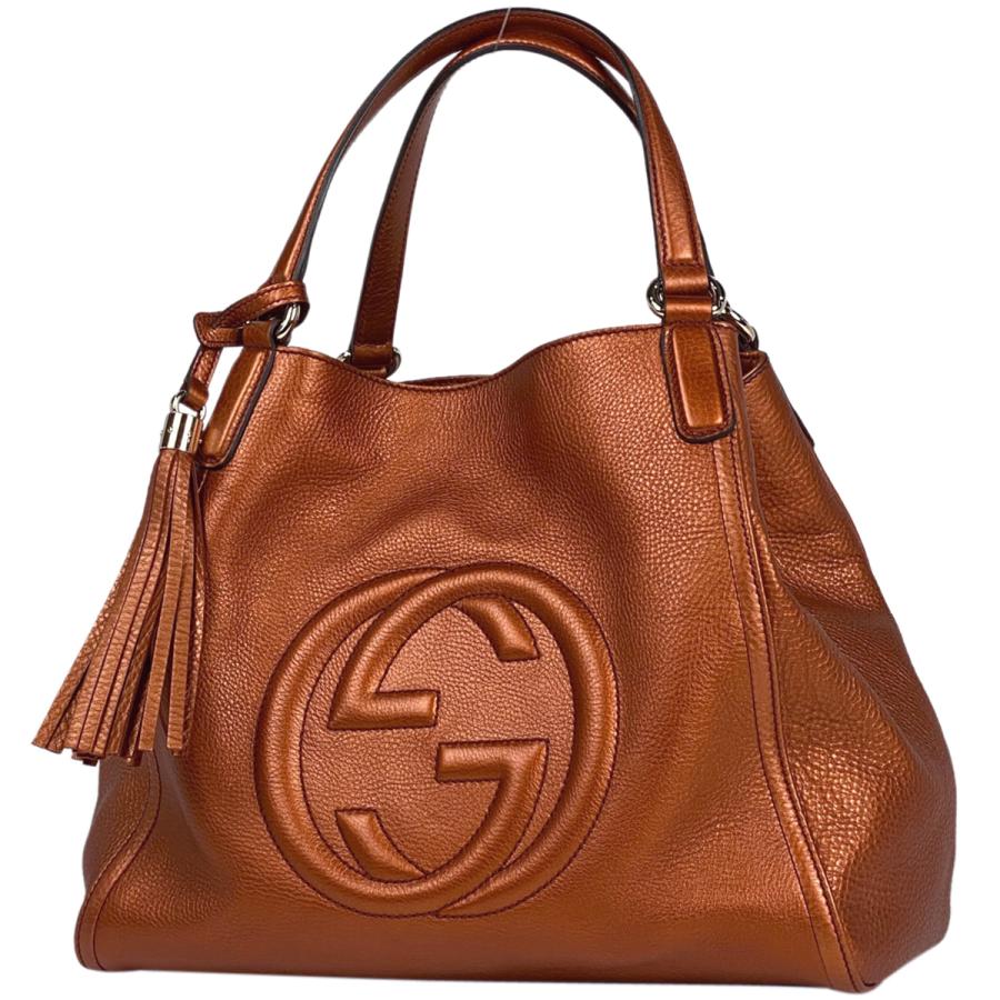 グッチ GUCCI ソーホー トートバッグ ショルダーバッグ フリンジ 