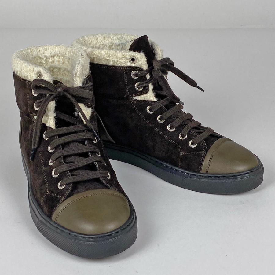 CHANEL シャネル ココマーク ハイカット スニーカー ショートブーツ 
