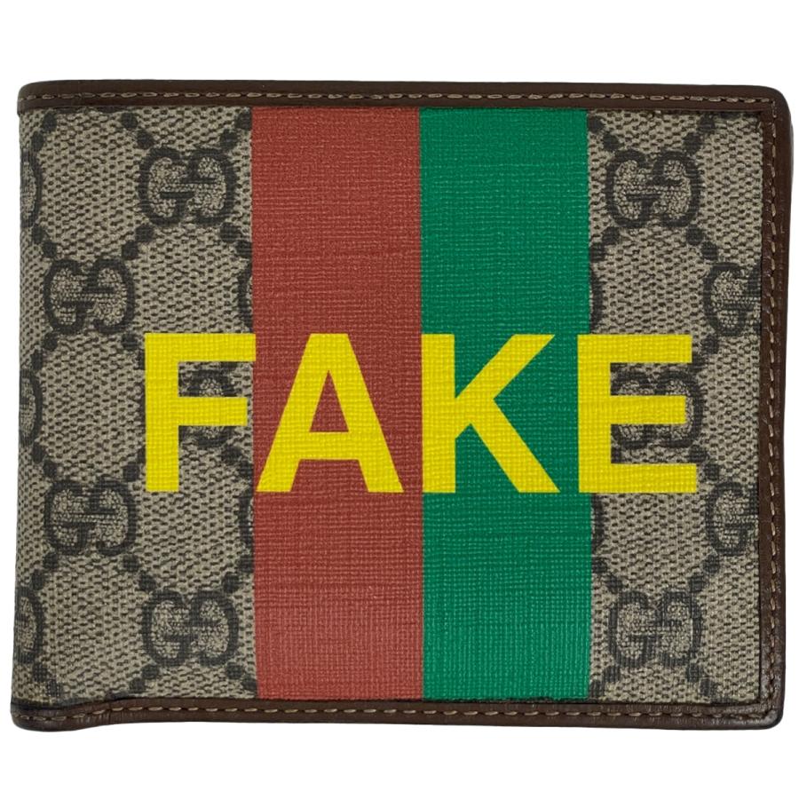 グッチ GUCCI GG柄 二つ折り 財布 GGスプリーム FAKE/NOT コーティング  