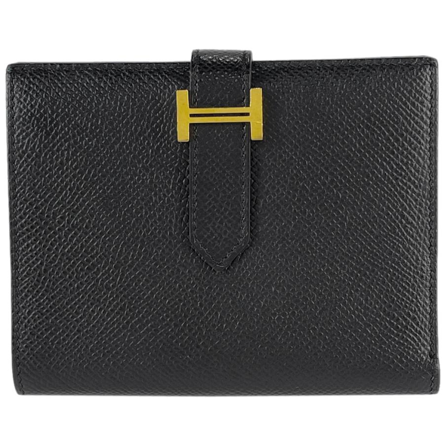 HERMES エルメス ベアン コンパクト Hロゴ 二つ折り財布 ヴォー  