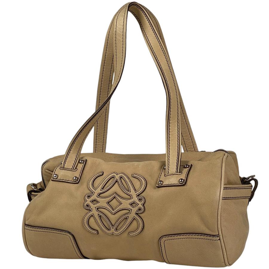 LOEWE ロエベ アナグラム ショルダーバッグ ロゴ トートバッグ レザー 