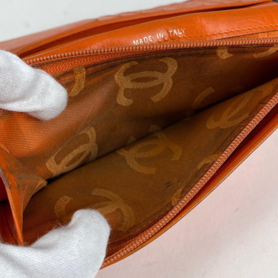CHANEL シャネル カンボンライン 二つ折り 長財布 ココマーク CHANEL シャネル カンボンライン 二つ折り 長財布 ココマーク