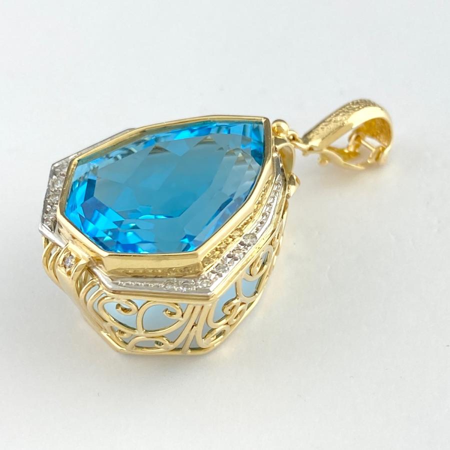 K18ブルートパーズペンダントトップ 【公式通販】 K18 ブルートパーズ