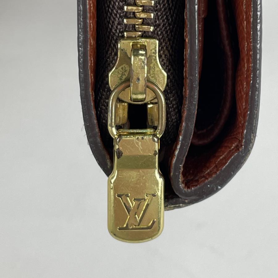 ルイ・ヴィトン Louis Vuitton コンパクト ジップ 二つ折り財布 モノグラム ブラウン M61667 レディース 中古  ラッピング可｜kaipre｜04