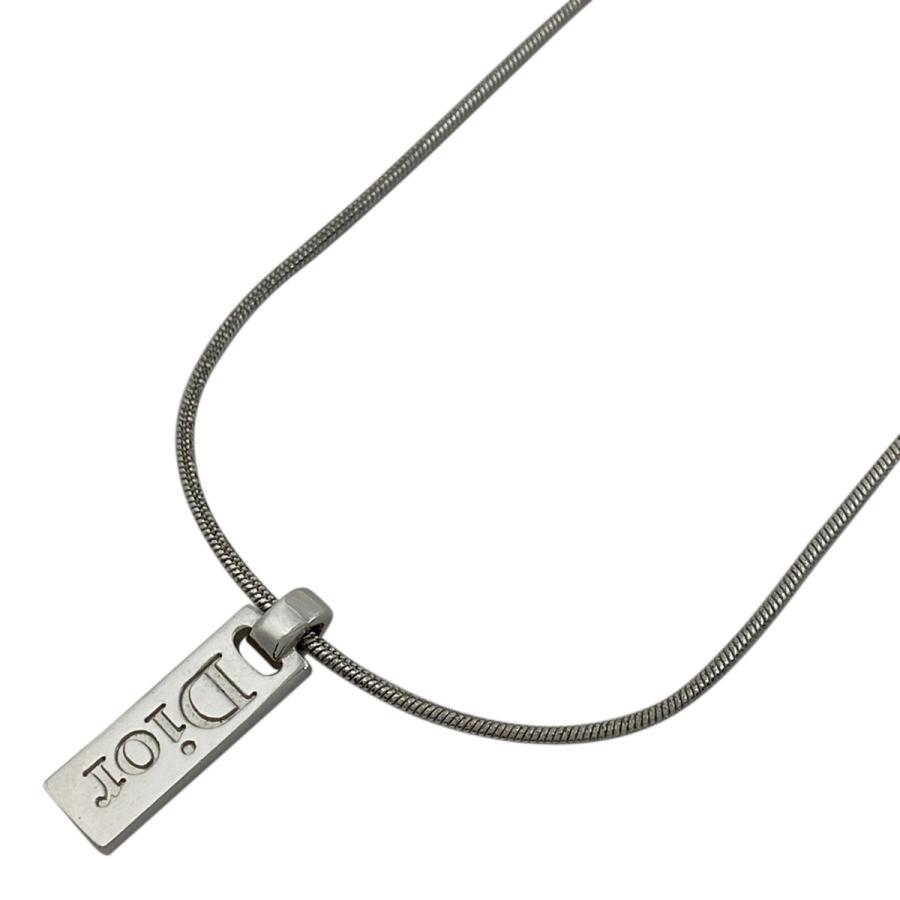 Christian Dior クリスチャンディオール ロゴ ネックレス プレート  