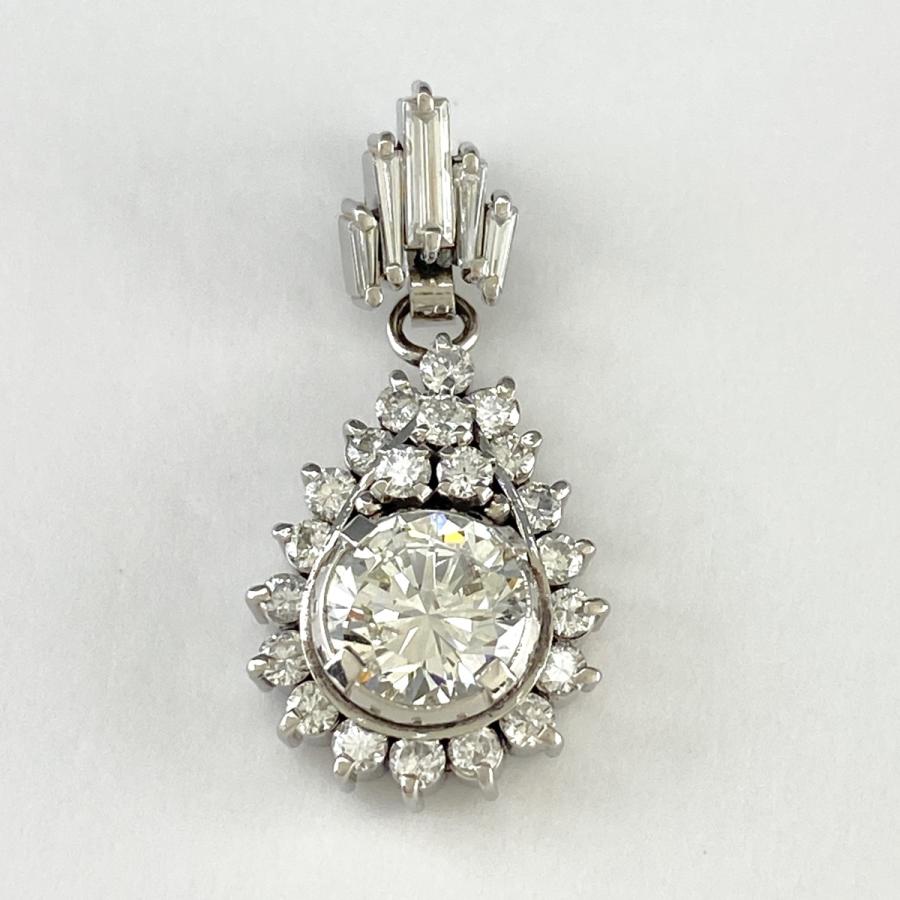 ダイヤモンド ペンダントトップ プラチナ メレダイヤ ペンダントトップ  