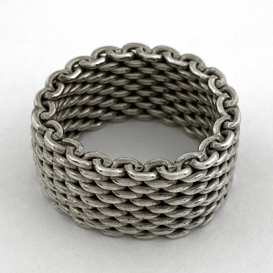 TIFFANY&Co. ティファニー サマセット メッシュ リング 指輪 約 TIFFANY&Co. ティファニー サマセット メッシュ リング 指輪 約