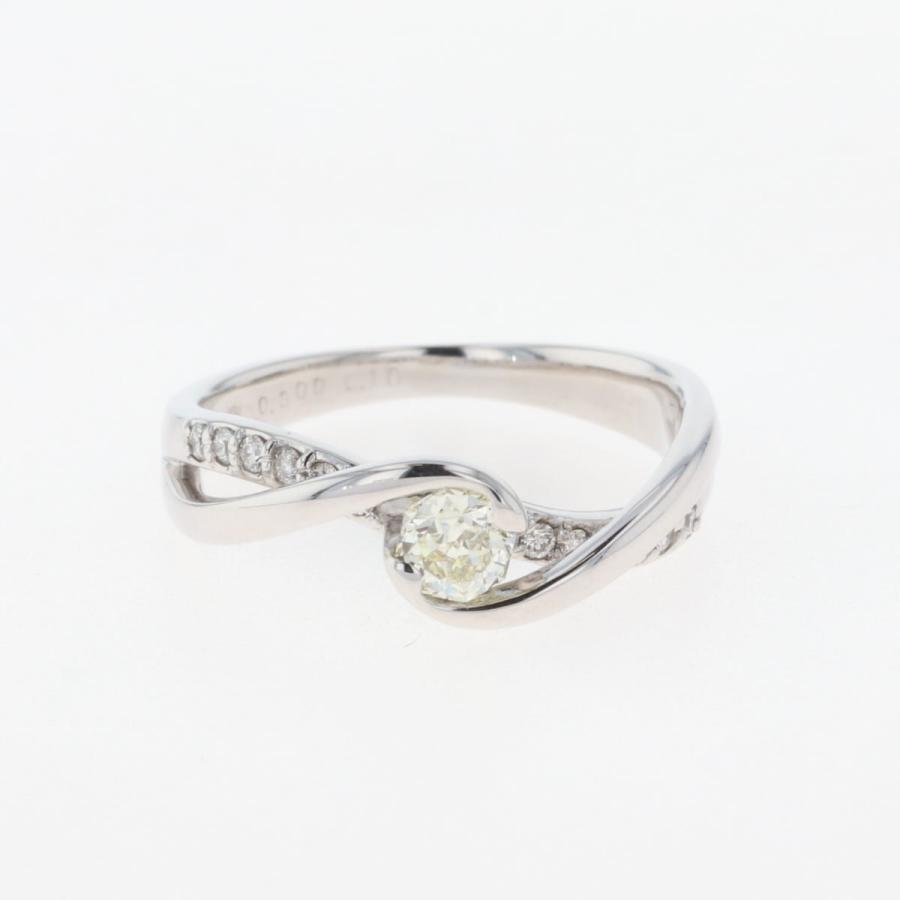 ダイヤモンド デザインリング WG ホワイトゴールド 指輪 メレダイヤ  