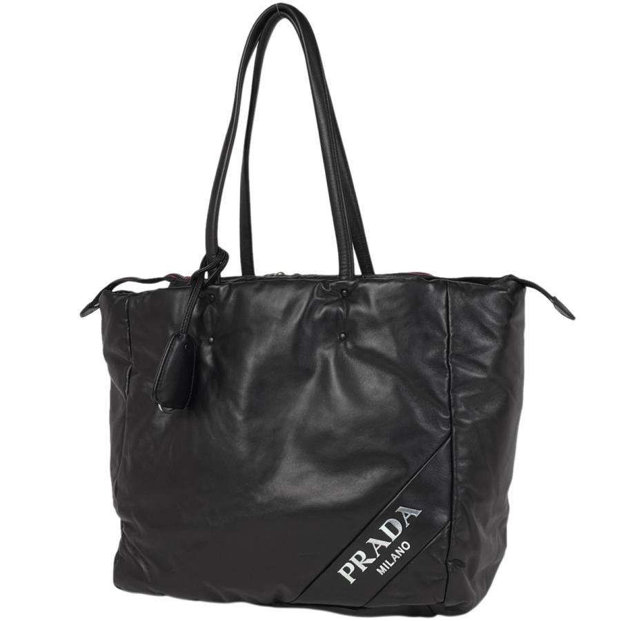 PRADA プラダ ロゴ トートバッグ ショルダーバッグ レザー ネロ 