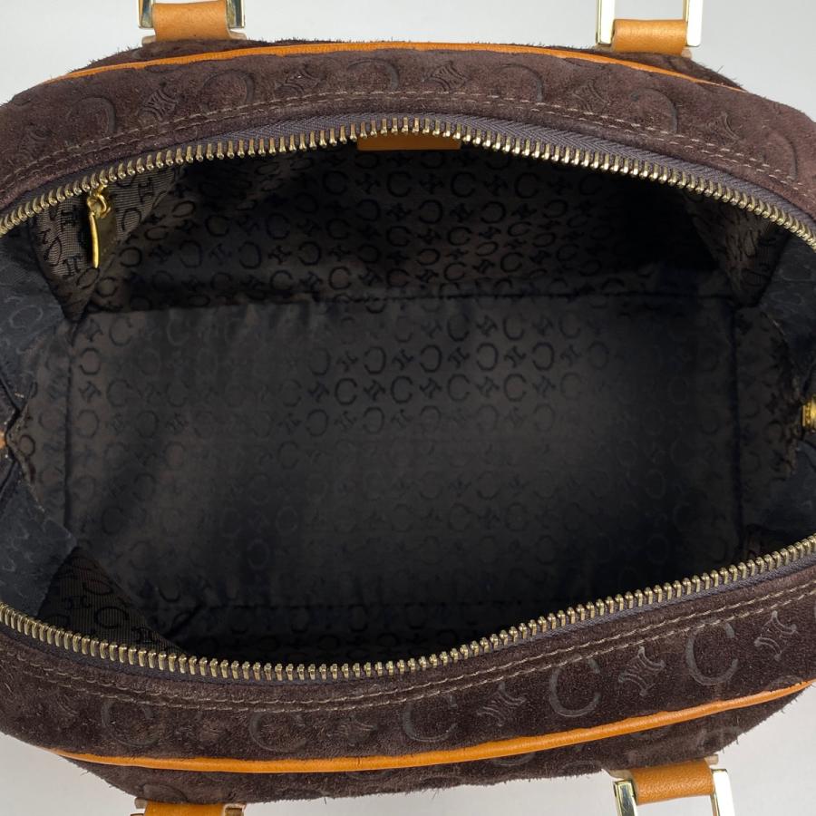 セリーヌ CELINE ハンドバック Cマカダム スエード ブラウン