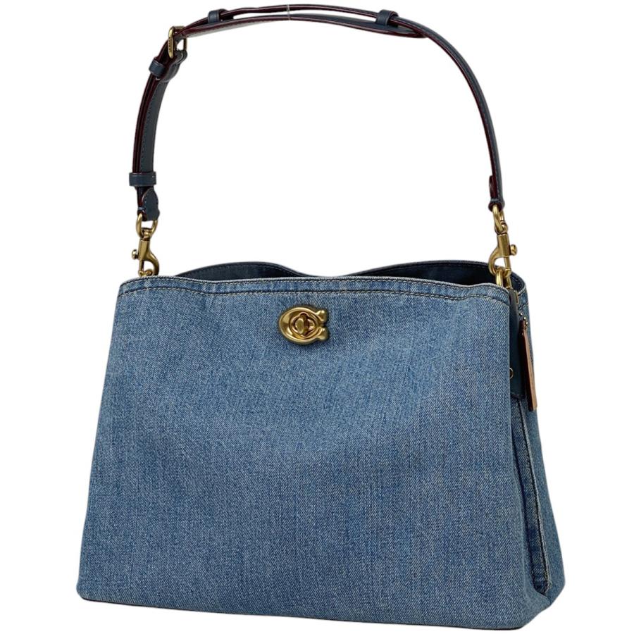 COACH コーチ ウィロウ ショルダーバッグ ハンドバッグ デニム ブルー 