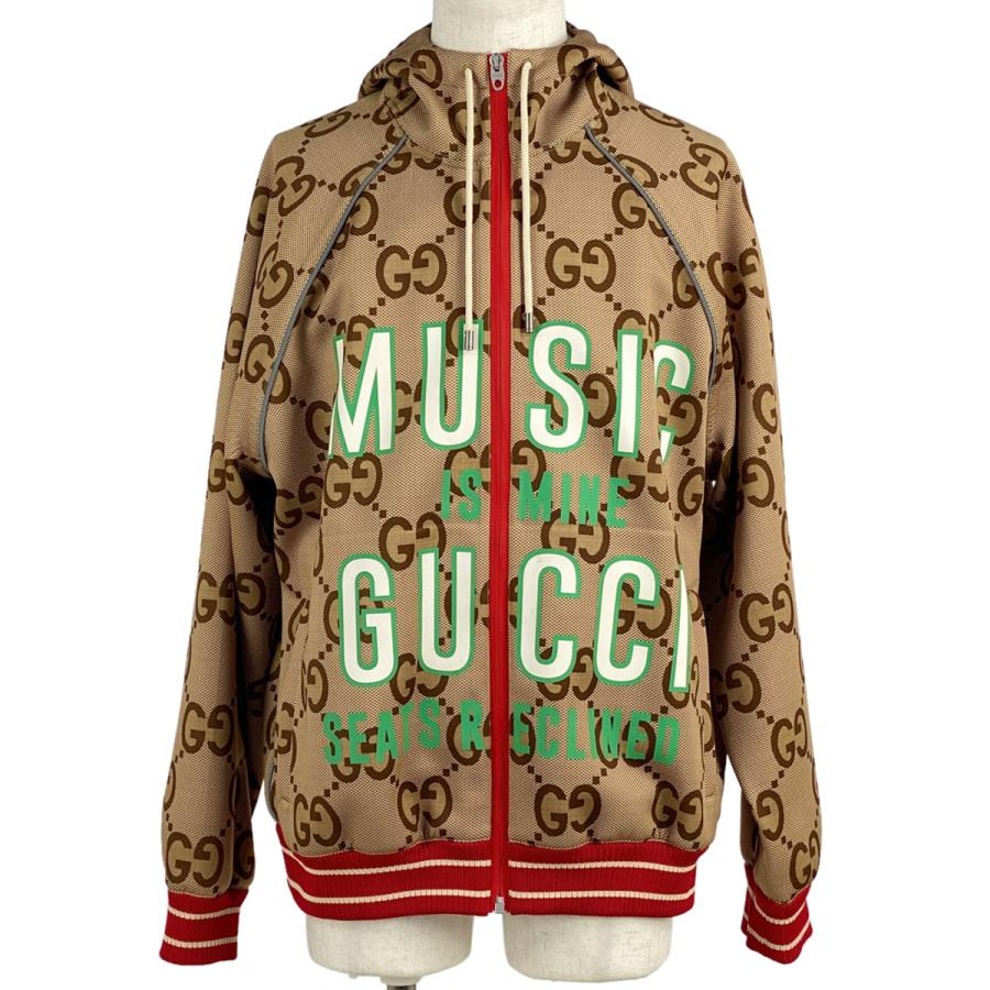 グッチ GUCCI GG柄 ジップアップ パーカー 100周年 ネオプレン 