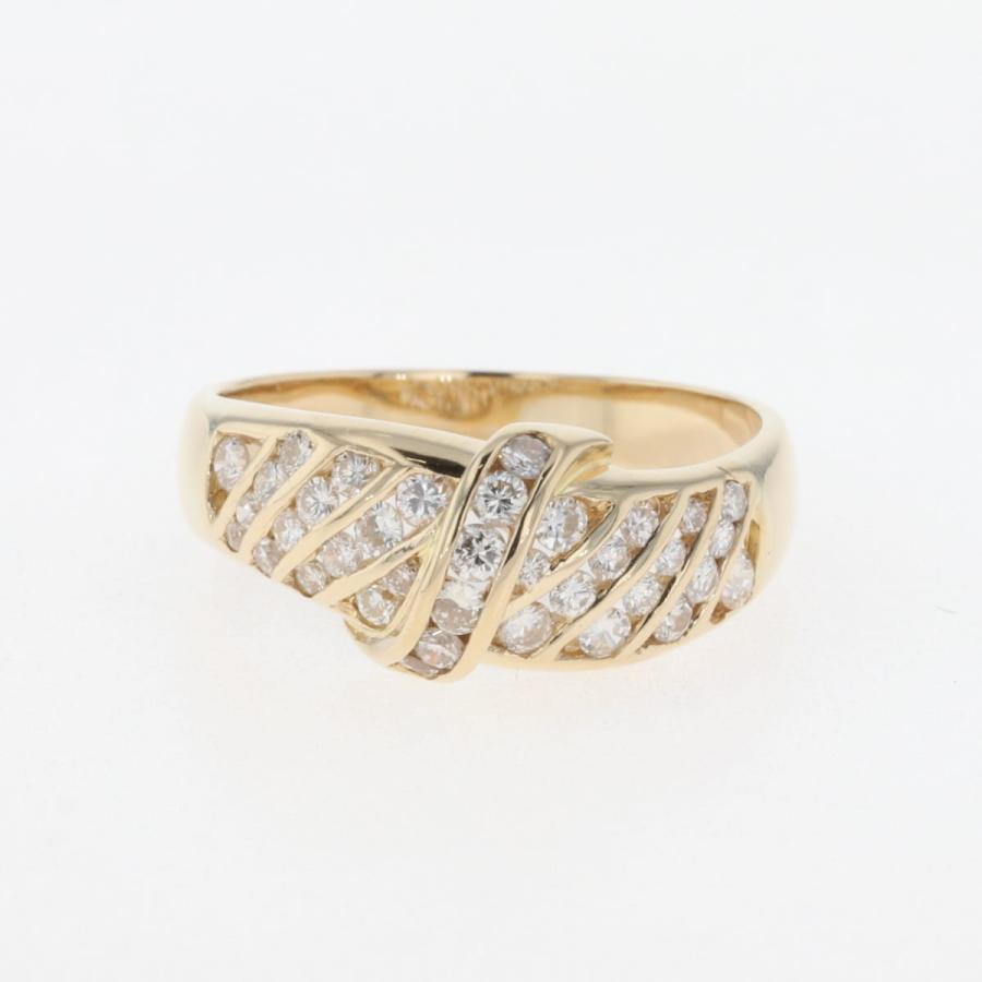 メレダイヤ デザインリング YG イエローゴールド 指輪 リング 11.5号  