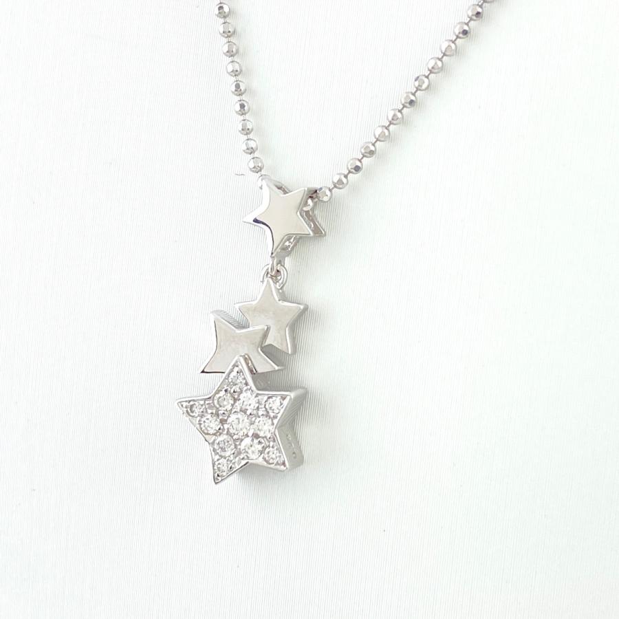 スターモチーフ デザインネックレス 750 【中古】 