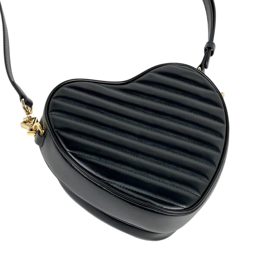 GUCCI グッチ ロゴ チェーン ショルダーバッグ ハート型 レザー