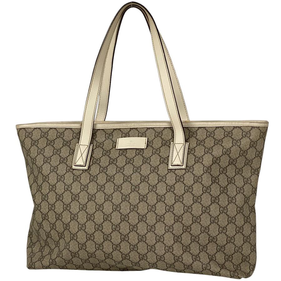 グッチキャンバス トートバッグショルダーバッグ GG柄 ベージュ