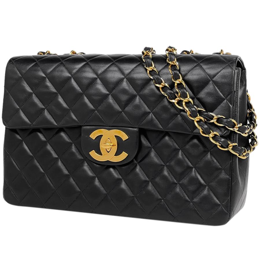 シャネル マトラッセ Wフラップ ショルダーバッグ CHANEL 希少美品 マトラッセ Wフラップ チェーンショルダーバッグ