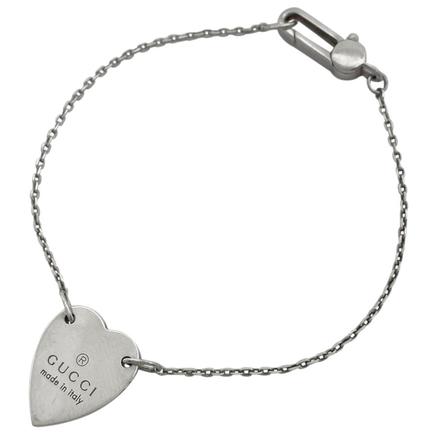 GUCCI シルバー ロゴチャーム ブレスレット