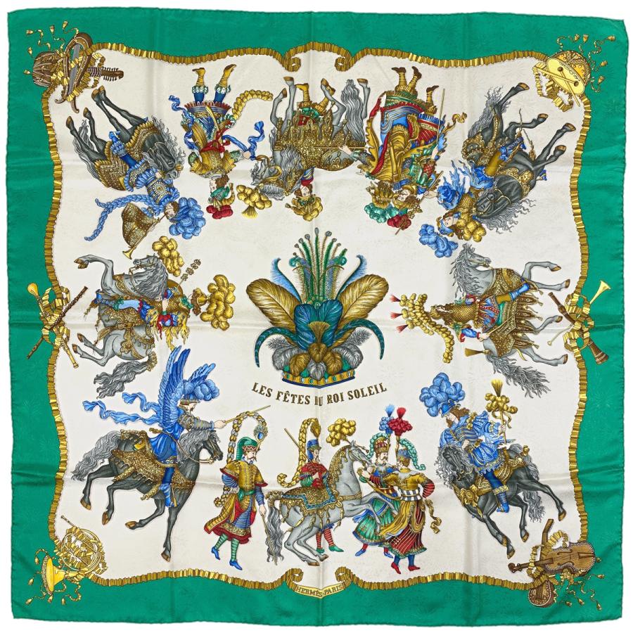 HERMES エルメス カレ 90 LES FETES DU ROI SOLEIL 太陽王の祝典  