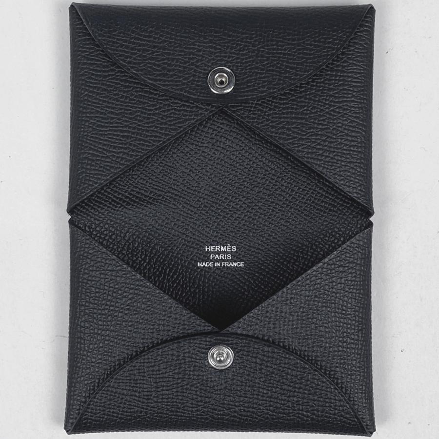 エルメス HERMES カルヴィ ブラック カードケース 異なっ カードケース 