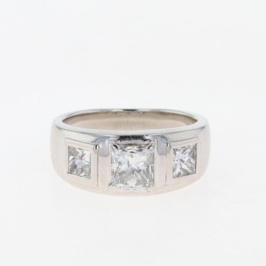 ダイヤモンド デザインリング プラチナ 指輪 メレダイヤ リング 9号  