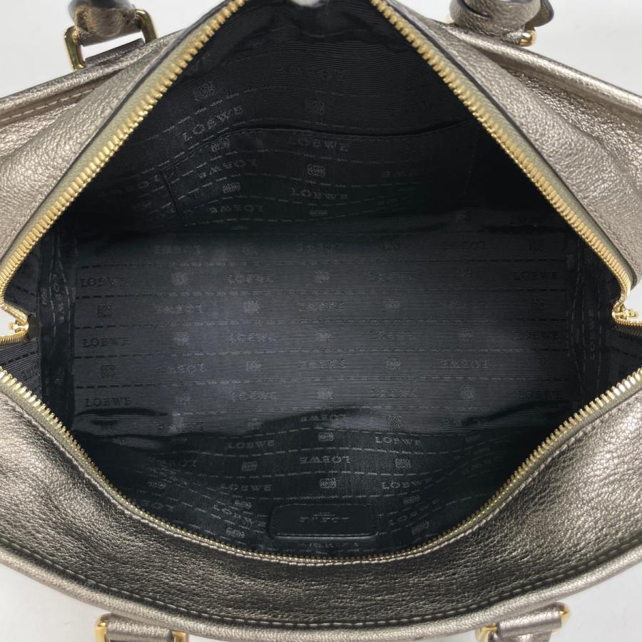 LOEWE ロエベ アマソナ 28 アナグラム メタリック ハンドバッグ