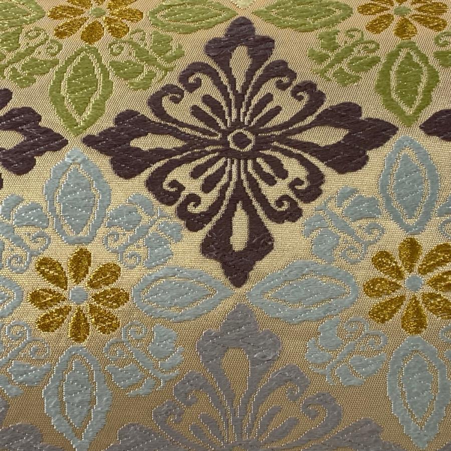 袋帯 逸品 河合美術織物 落款あり ますいわ屋 花菱 蝶 唐織 金糸 金色