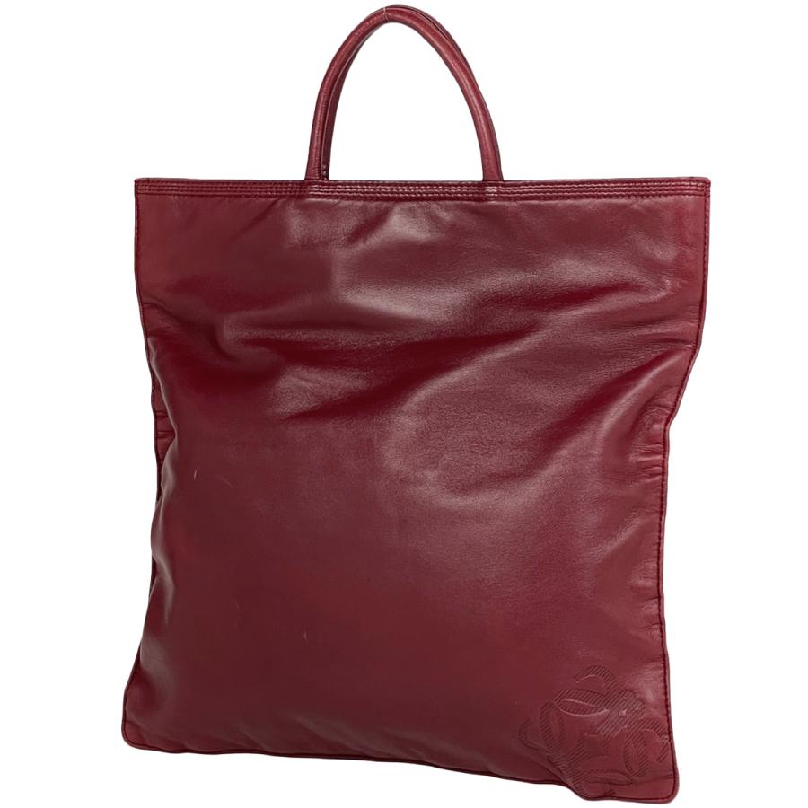LOEWE ロエベ アナグラム トートバッグ ハンドバッグ レザー レッド 