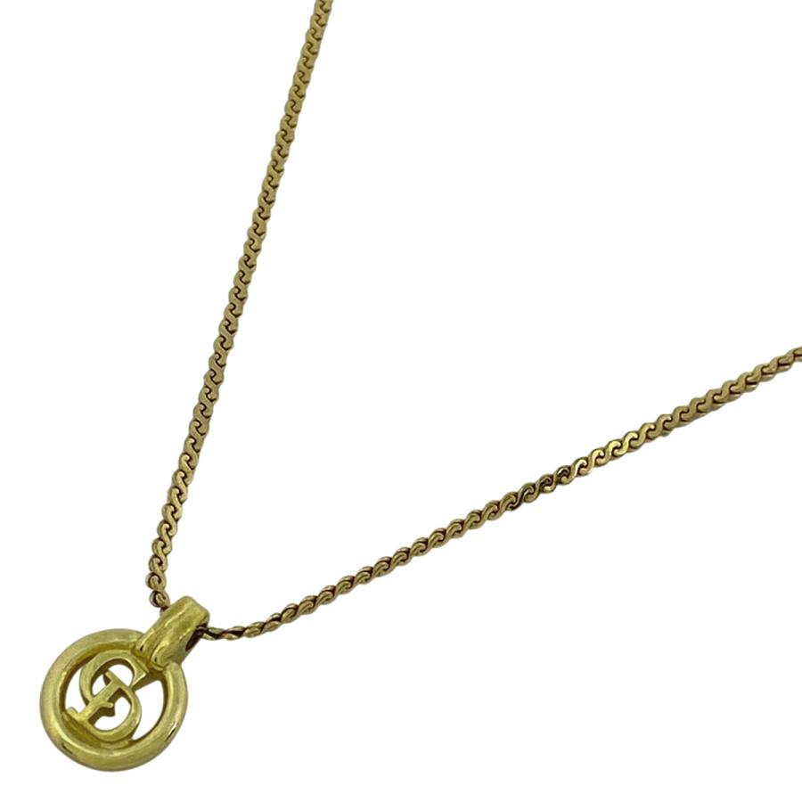 クリスチャンディオール Christian Dior ロゴ ネックレス CD ラウンド  