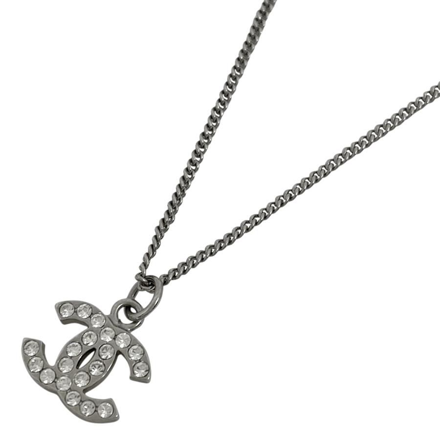 CHANEL シャネル ココマーク ラインストーン ネックレス CCマーク 